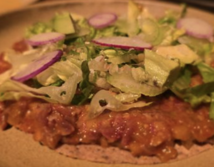 Acamaya signature dishes Blackened Drum "Veracruz Style"Hamachi "Al Pastor" TostadaAguachile Verde 